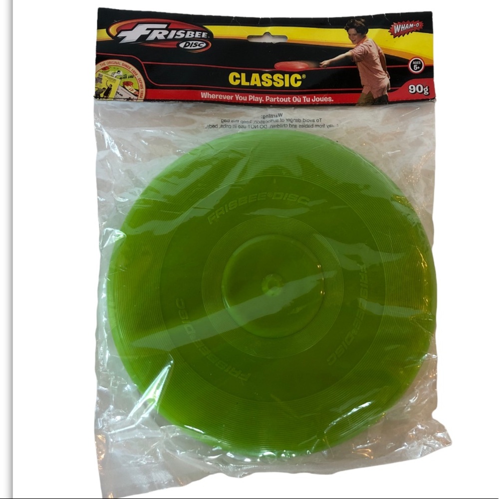 Wham-o Brand New Classic Frisbee Disc Fun Flyer Lime Neon Green 90g Sport Catch
